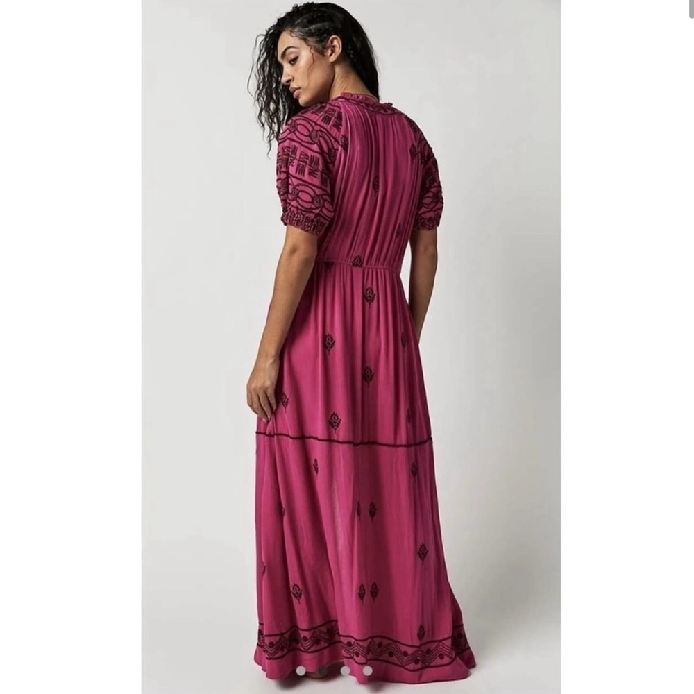 Free People Riley Embroidered Midi Boho Dress - Picture 3 of 7